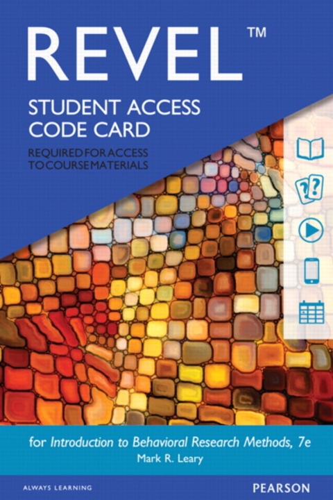 Cover image for book Revel Access Code for Introduction to Behavioral Research Methods