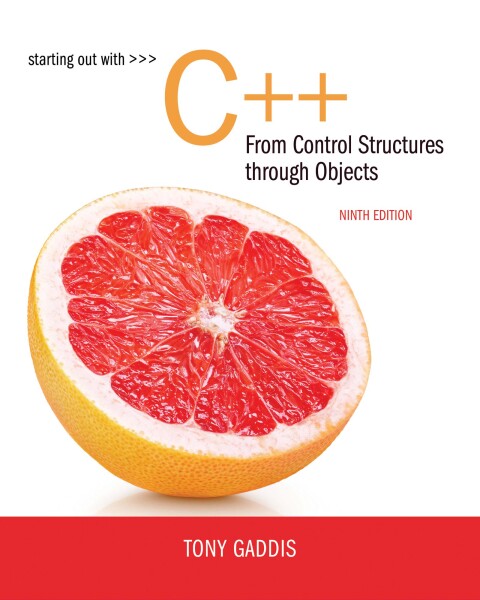 Cover image for book Starting Out with C++ from Control Structures through Objects