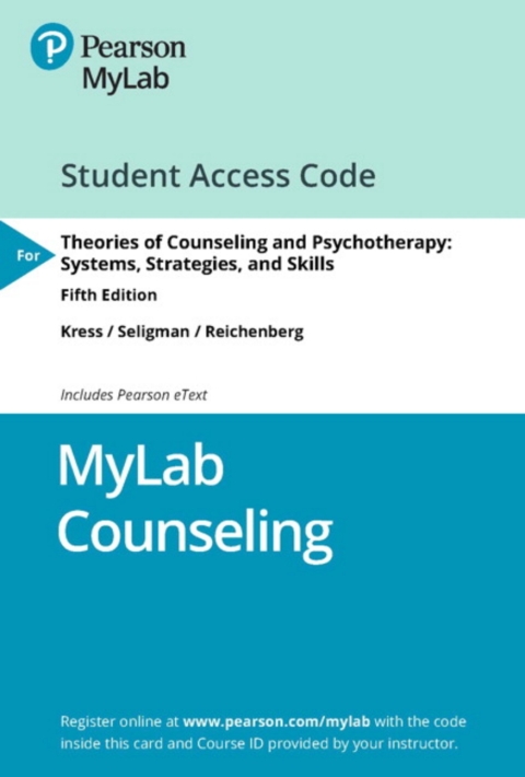 Cover image for book MyLab Counseling with Pearson eText Access Code for Theories of Counseling and Psychotherapy: Systems, Strategies, and Skills