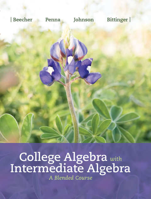 Cover image for book College Algebra with Intermediate Algebra