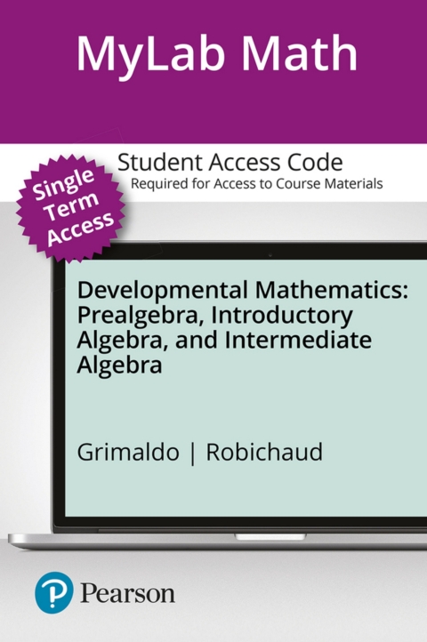 Cover image for book MyLab Math Access Code (12 Weeks) for Developmental Mathematics: Prealgebra, Introductory Algebra, and Intermediate Algebra