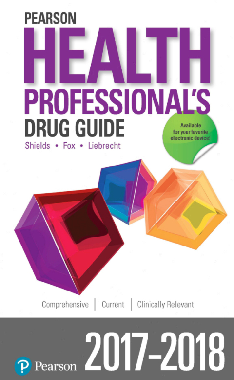 Cover image for book Pearson Health Professional's Drug Guide 2017-2018