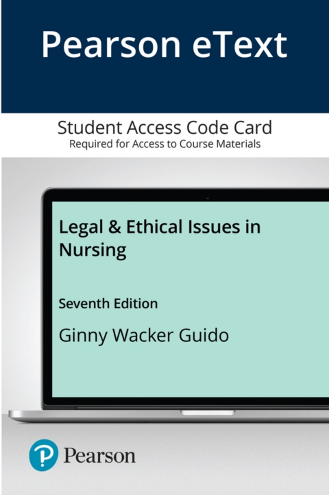 Cover image for book Legal & Ethical Issues in Nursing -- Pearson eText