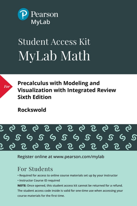 Cover image for book MyLab Math with Pearson eText (up to 24 months) Access Code for Precalculus with Modeling and Visualization with Integrated Review
