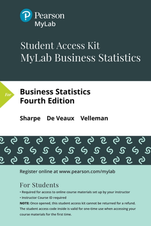 Cover image for book MyLab Statistics with Pearson eText Access Code (24 Months) for Business Statistics
