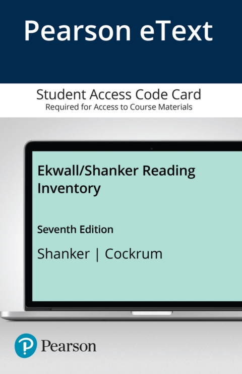 Cover image for book Ekwall/Shanker Reading Inventory -- Pearson eText