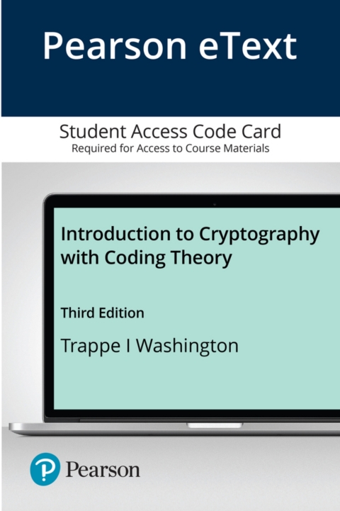 Cover image for book Introduction to Cryptography with Coding Theory