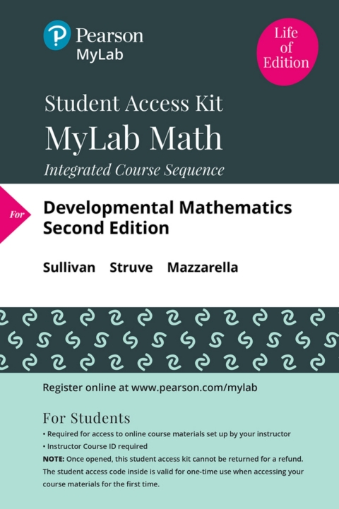 Cover image for book MyLab Math with Pearson eText Access Code (24 month) for Developmental Mathematics: Prealgebra, Elementary Algebra, and Intermediate Algebra