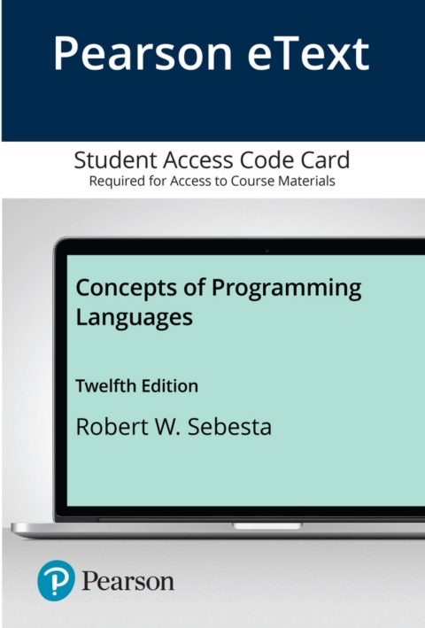 Cover image for book Concepts of Programming Languages -- Access Code Card