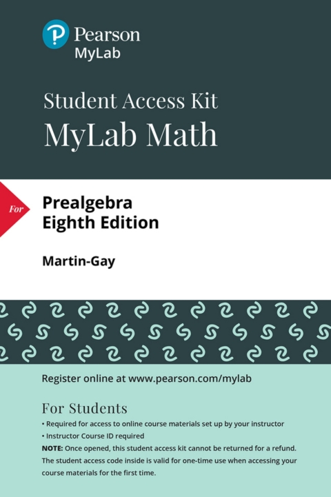Cover image for book MyLab Math with Pearson eText Access Code (24 Months) for Prealgebra
