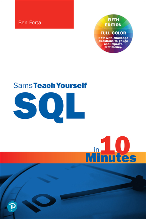 Cover image for book SQL in 10 Minutes a Day, Sams Teach Yourself