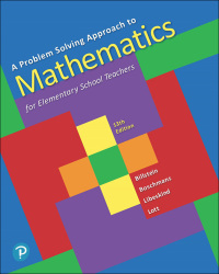 Cover image: A Problem Solving Approach to Mathematics for Elementary School Teachers 13th edition 9780135183885