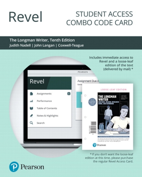 Cover image for book Revel + Print Combo Access Code for The Longman Writer: Rhetoric, Reader Research Guide