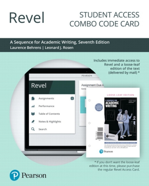 Cover image for book Revel + Print Combo Access Code for A Sequence for Academic Writing