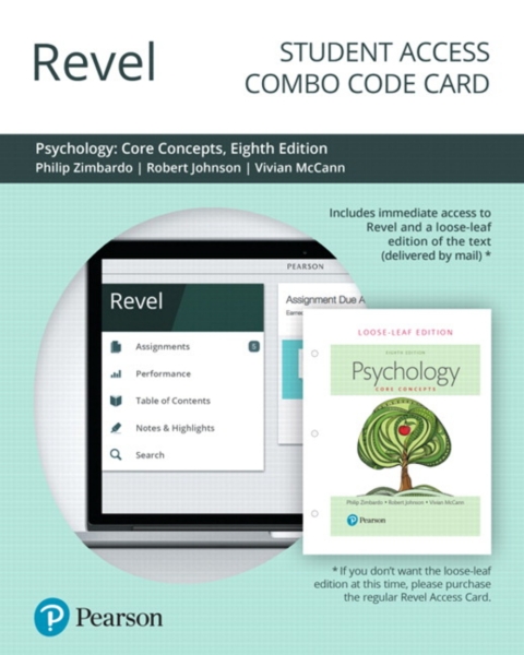 Cover image for book Revel + Print Combo Access Code for Psychology: Core Concepts