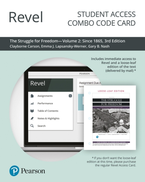 Cover image for book Revel + Print Combo Access Code for The Struggle for Freedom: A History of African Americans Since 1865, Volume 2