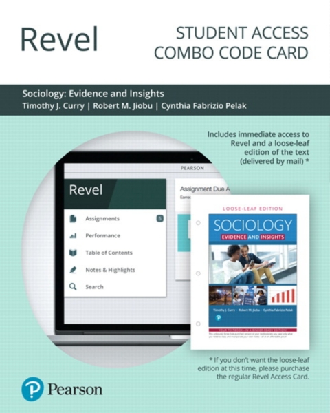 Cover image for book Revel + Print Combo Access Code for Sociology: Evidence and Insights