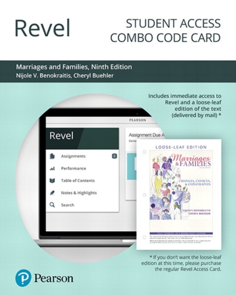 Cover image for book Revel + Print Combo Access Code for Marriages and Families: Changes, Choices, and Constraints