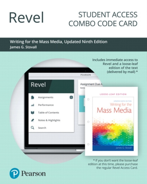 Cover image for book Revel + Print Combo Access Code for Writing for the Mass Media, Updated Edition