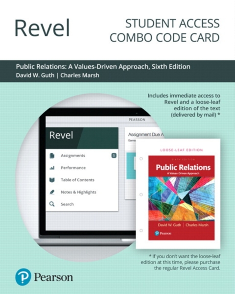 Cover image for book Revel + Print Combo Access Code for Public Relations: A Values-Driven Approach