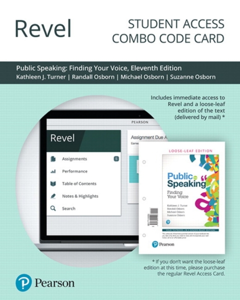 Cover image for book Revel + Print Combo Access Code for Public Speaking: Finding Your Voice
