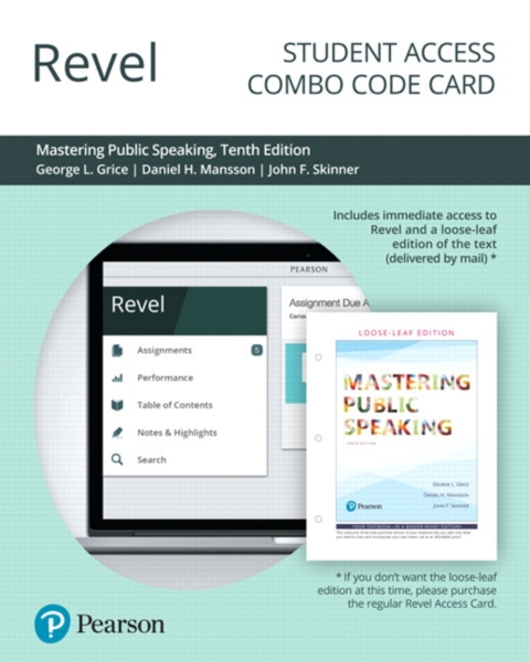 Cover image for book Revel + Print Combo Access Code for Mastering Public Speaking