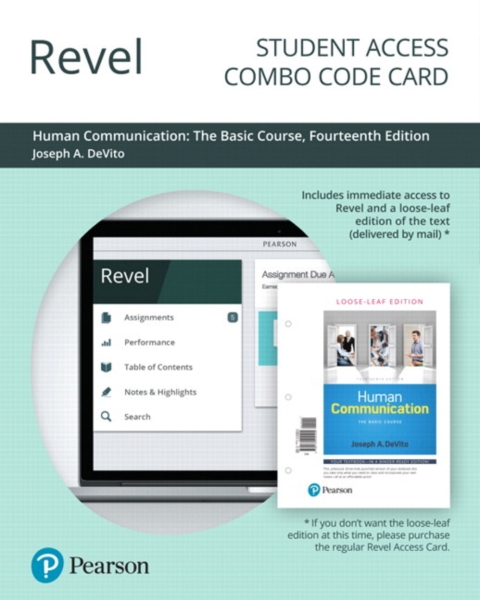 Cover image for book Revel + Print Combo Access Code for Human Communication: The Basic Course