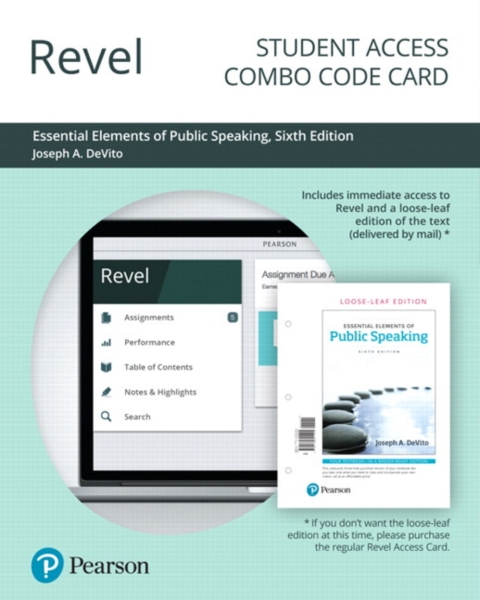 Cover image for book Revel + Print Combo Access Code for Essential Elements of Public Speaking Combo Access Card