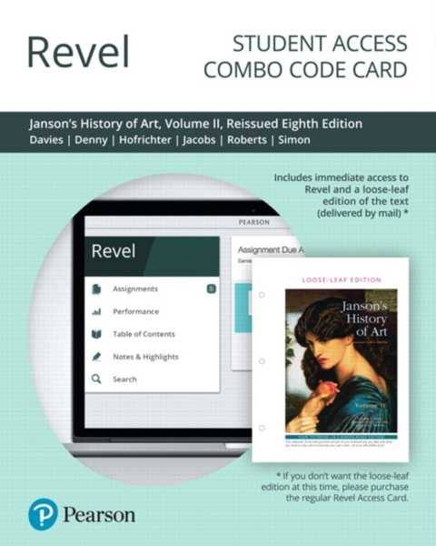 Cover image for book Revel + Print Combo Access Code for Janson's History of Art: The Western Tradition, Reissued Edition, Volume 2