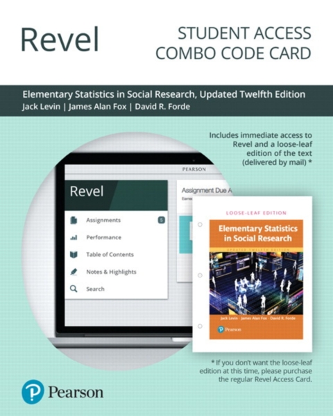Cover image for book Revel + Print Combo Access Code for Elementary Statistics in Social Research, Updated Edition