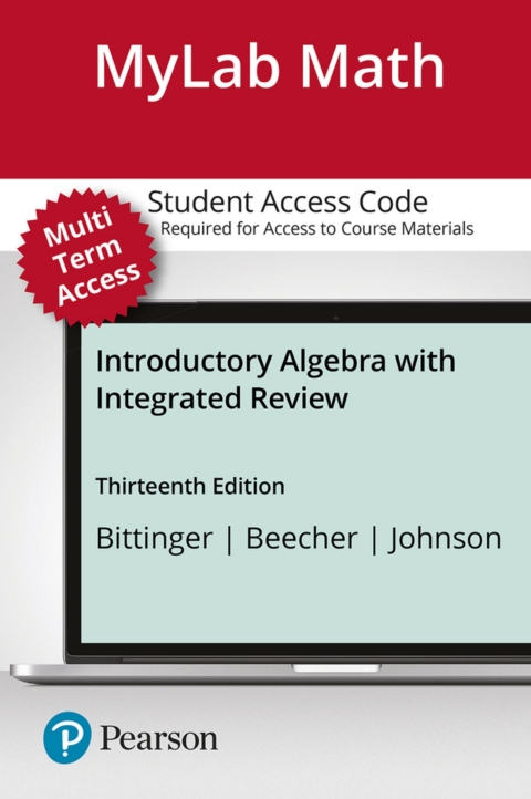 Cover image for book MyLab Math with Pearson eText Access Code (24 Months) for Introductory Algebra with Integrated Review