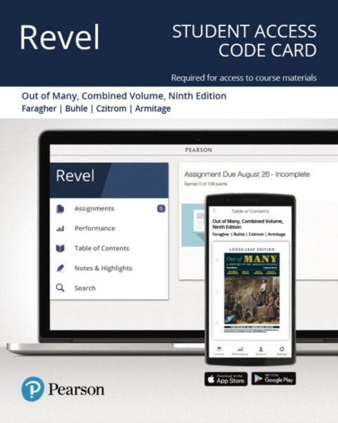 Cover image for book Revel Access Code for Out of Many: A History of the American People, Combined Volume