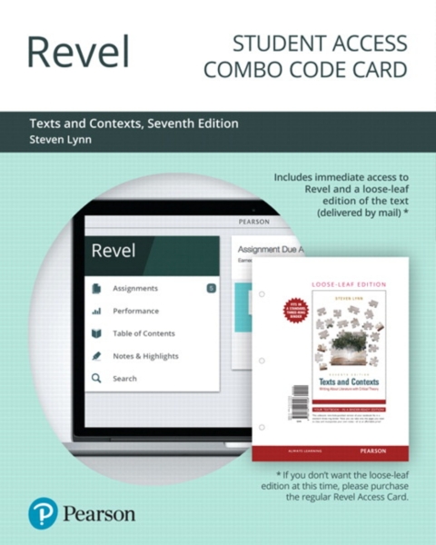 Cover image for book Revel + Print Combo Access Code for Texts and Contexts: Writing About Literature with Critical Theory