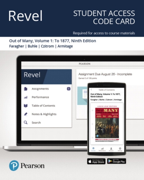 Cover image for book Revel Access Code for Out of Many: A History of the American People, Volume 1