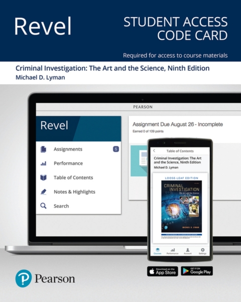 Cover image for book Revel Access Code for Criminal Investigation: The Art and the Science