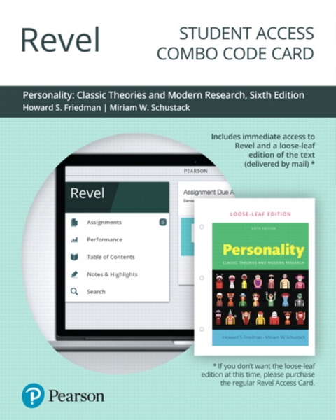Cover image for book Revel + Print Combo Access Code for Personality: Classic Theories and Modern Research