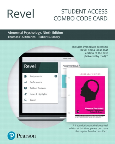 Cover image for book Revel + Print Combo Access Code for Abnormal Psychology