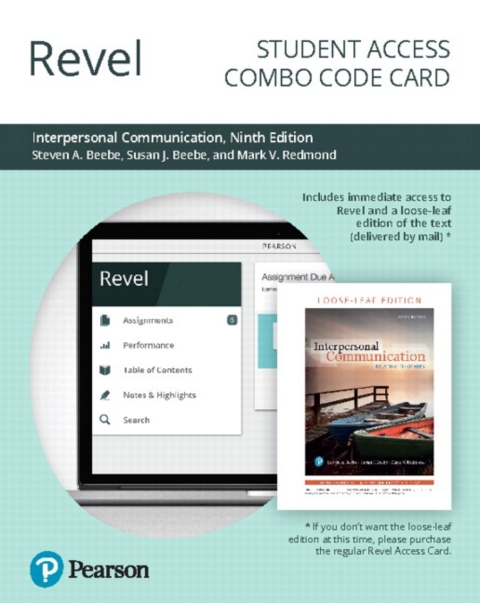 Cover image for book Revel + Print Combo Access Code for Interpersonal Communication: Relating to Others