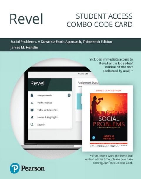 Cover image for book Revel + Print Combo Access Code for Social Problems: A Down-to-Earth Approach