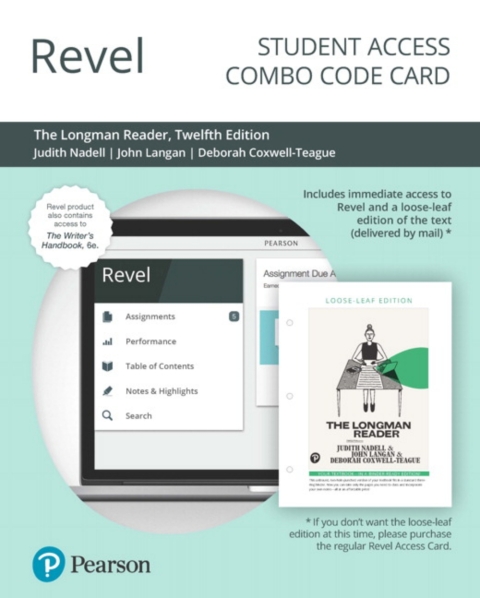 Cover image for book Revel + Print Combo Access Code for The Longman Reader + Writer's Handbook,