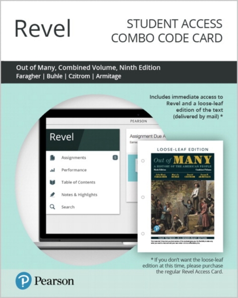 Cover image for book Revel + Print Combo Access Code for Out of Many: A History of the American People, Combined Volume