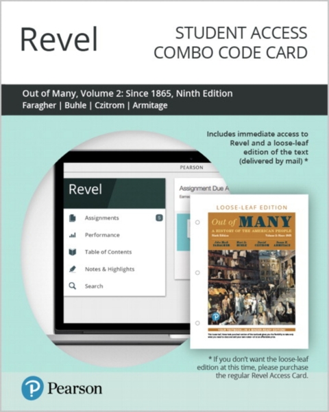 Cover image for book Revel + Print Combo Access Code for Out of Many: A History of the American People, Volume 2