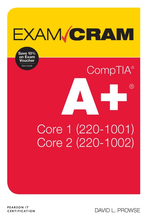Cover image for book CompTIA A+ Core 1 (220-1001) and Core 2 (220-1002) Exam Cram