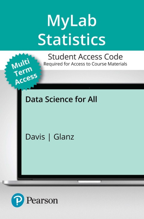 Cover image for book MyLab Statistics with Pearson eText (up to 24 months) Access Code for Data Science for All