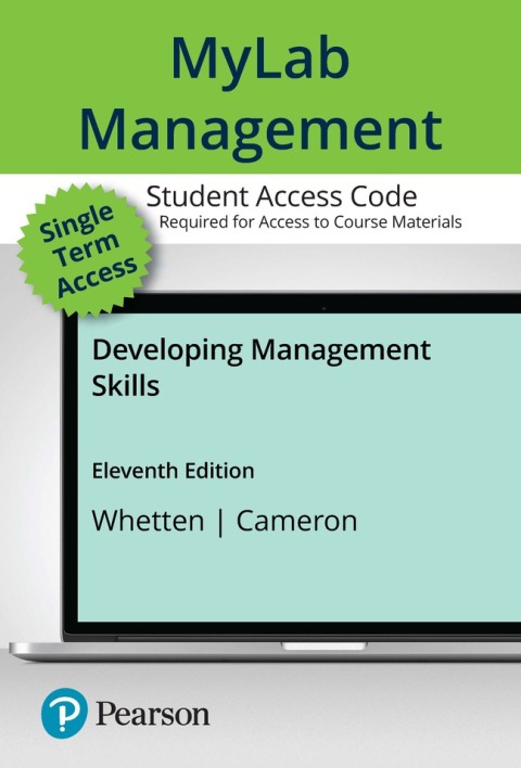 Cover image for book MyLab Management with Pearson eText Access Code for Developing Management Skills