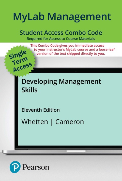 Cover image for book MyLab Management with Pearson eText + Print Combo Access Code for Developing Management Skills