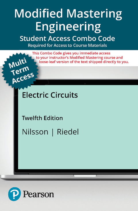 Cover image for book Mastering Engineering with Pearson eText (12 Months) + Print Combo Access Code for Electric Circuits