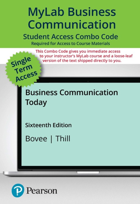Cover image for book MyLab Business Communication with Pearson eText + Print Combo Access Code for Business Communication Today