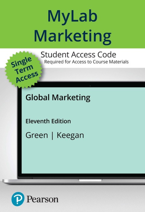 Cover image for book MyLab Marketing with Pearson eText Access Code for Global Marketing
