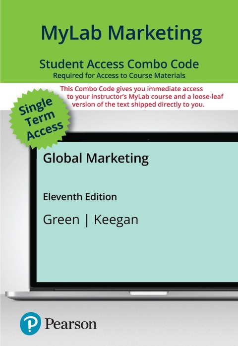 Cover image for book MyLab Marketing with Pearson eText + Print Combo Access Code for Global Marketing